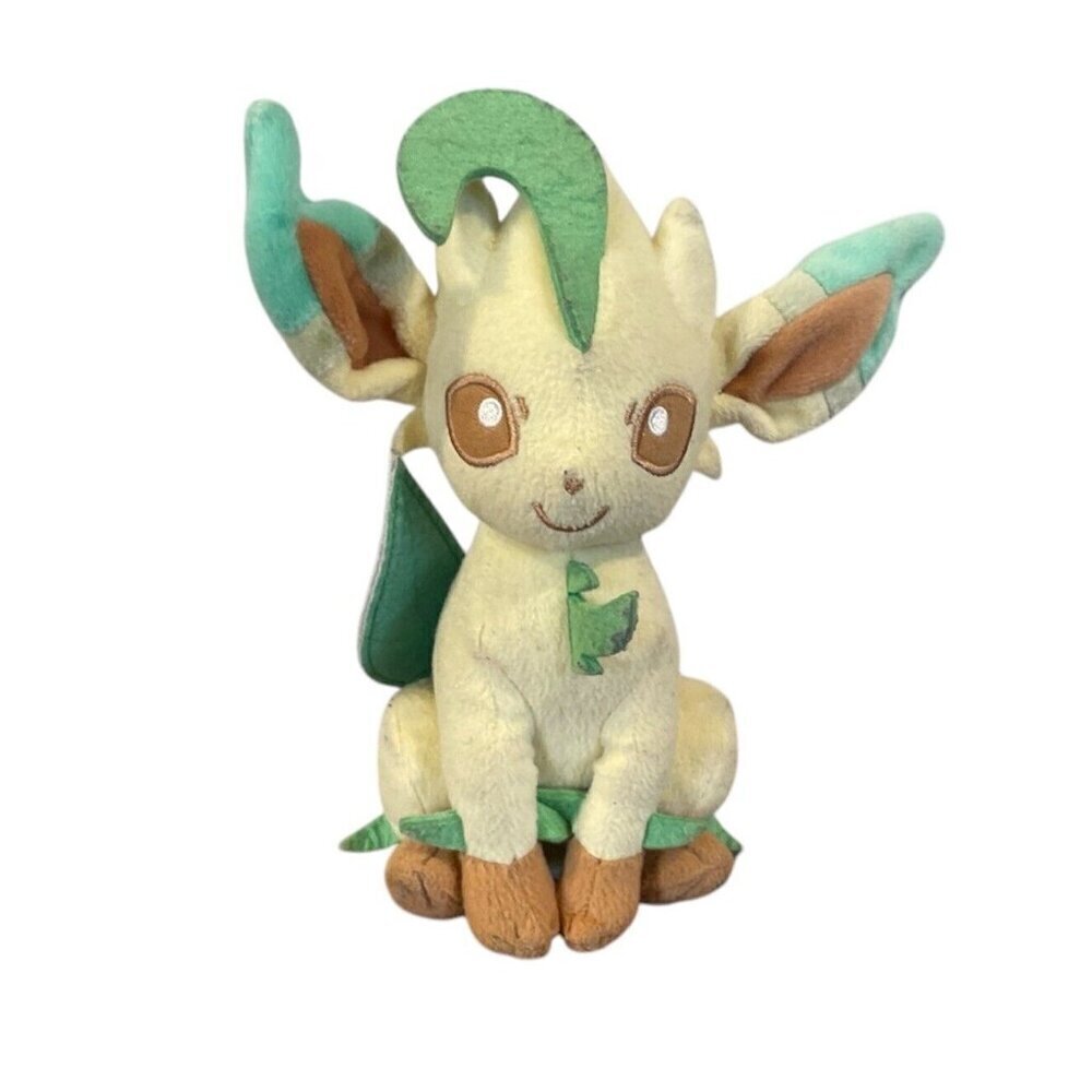Tomy Pokemon Leafeon 8" Plush Toy Stuffed Animal 2017 Eevee XY Evolution Yellow